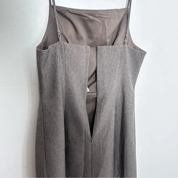 MARE MARE Anthropologie A-Line Slip Dress Taupe Gray Brown Size L NWT - Picture 13 of 13